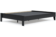 Flannia Black Queen Platform Bed - DMV FurnitureQueen Bed