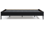 Flannia Black Queen Platform Bed - DMV FurnitureQueen Bed