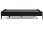 Flannia Black Queen Platform Bed - DMV FurnitureQueen Bed