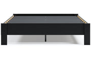 Flannia Black Queen Platform Bed - DMV FurnitureQueen Bed