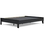 Flannia Black Queen Platform Bed - DMV FurnitureQueen Bed