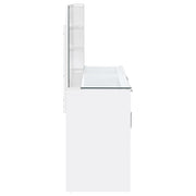 Flora 2-drawer Vanity Set with LED Mirror White High Gloss - 930218