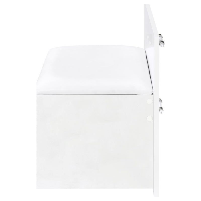 Flora 2-drawer Vanity Set with LED Mirror White High Gloss - 930218