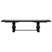 Florence 126-inch Extension Dining Table Distressed Black - 115531