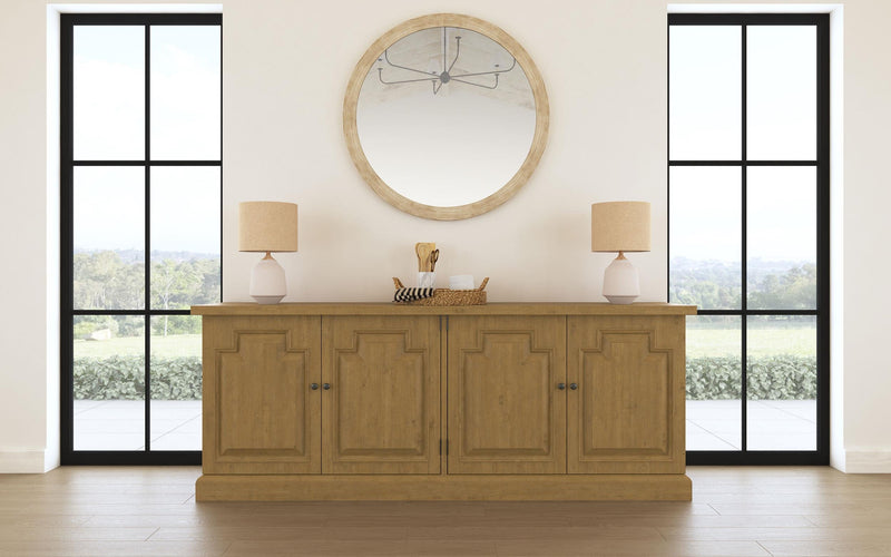 Florence 4-door Dining Sideboard Buffet Cabinet Rustic Honey - 180205
