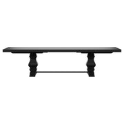 Florence 7-piece 126-inch Extension Dining Table Set Distressed Black - 115531-S7B