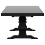 Florence 7-piece 126-inch Extension Dining Table Set Distressed Black - 115531-S7B