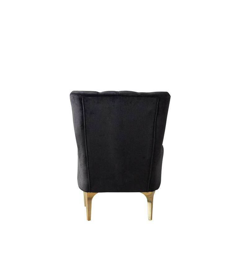 Florence Black Velvet Chair - FLORENCEBLACK-CHAIR