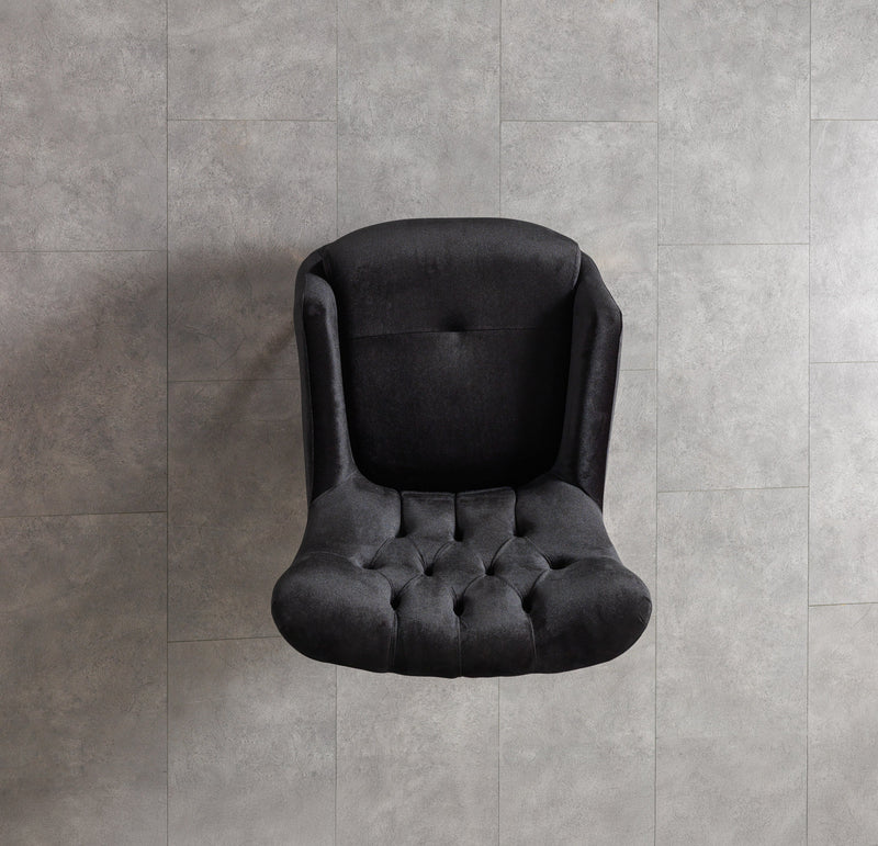 Florence Black Velvet Chair - FLORENCEBLACK-CHAIR