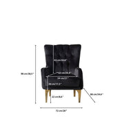Florence Black Velvet Chair - FLORENCEBLACK-CHAIR