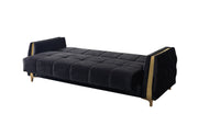 Florence Black Velvet Sofabed 88" - FLORENCEBLACK-S