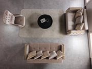 Florence Coffee Velvet Sofa 88" & Loveseat 64" - FLORENCECOF-SL
