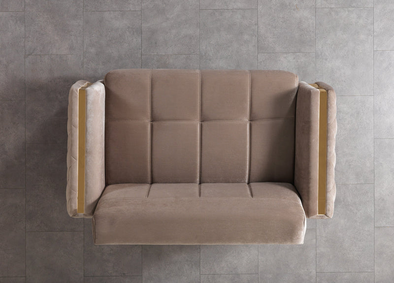Florence Coffee Velvet Sofa 88" & Loveseat 64" - FLORENCECOF-SL