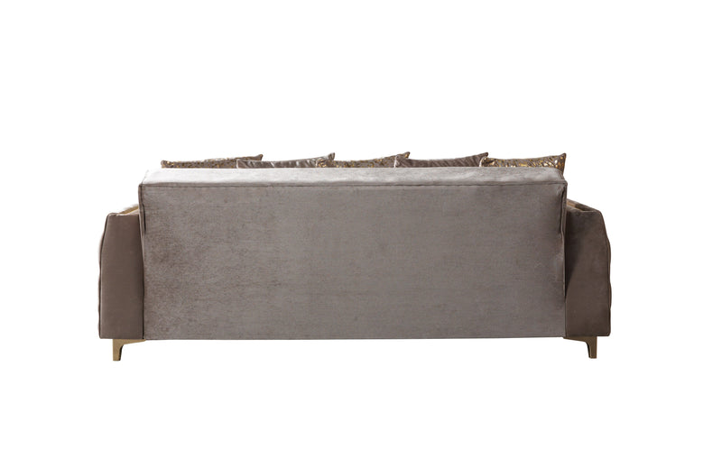 Florence Coffee Velvet Sofa 88" & Loveseat 64" - FLORENCECOF-SL