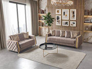 Florence Coffee Velvet Sofa 88" & Loveseat 64" - FLORENCECOF-SL