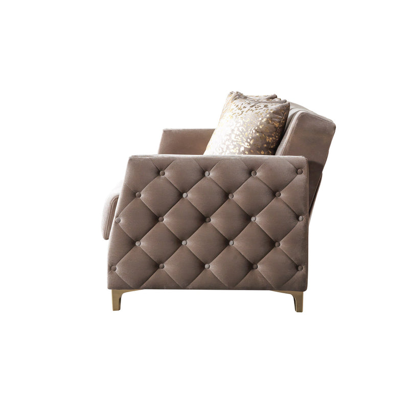 Florence Coffee Velvet Sofabed 88" - FLORENCECOF-S