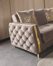 Florence Coffee Velvet Sofabed 88" - FLORENCECOF-S
