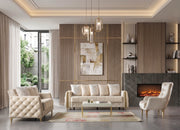 Florence Ivory Velvet Chair - FLORENCEIVORY-CHAIR