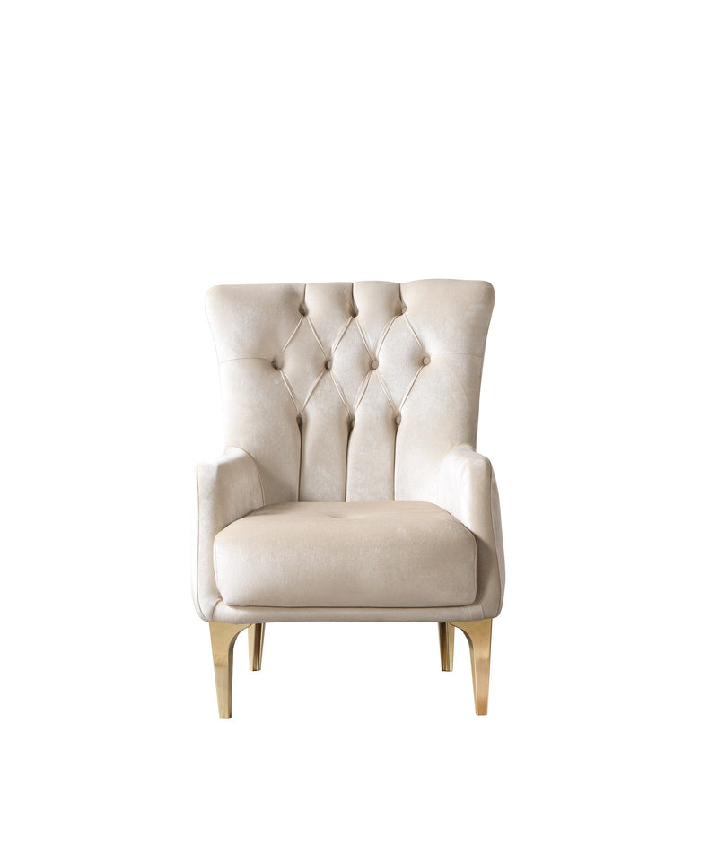 Florence Ivory Velvet Chair - FLORENCEIVORY-CHAIR
