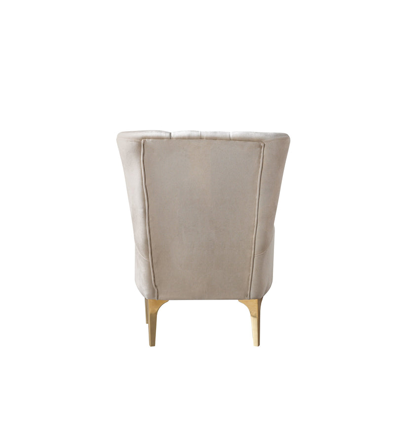 Florence Ivory Velvet Chair - FLORENCEIVORY-CHAIR