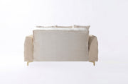Florence Ivory Velvet Loveseat 64.5" - FLORENCEIVORY-L