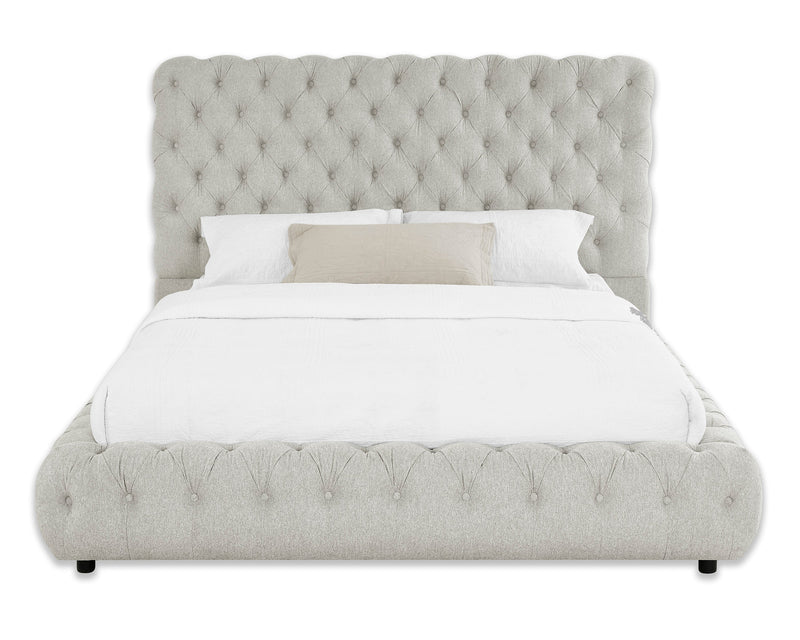 Flory Dove King Upholstered Platform Bed - DMV FurnitureKing Bed