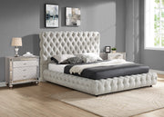 Flory Dove Queen Upholstered Platform Bed - DMV FurnitureQueen Bed