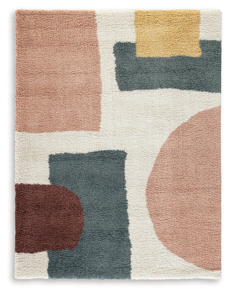 Flynnwick Cream/Pink/Gray Large Rug - R407181