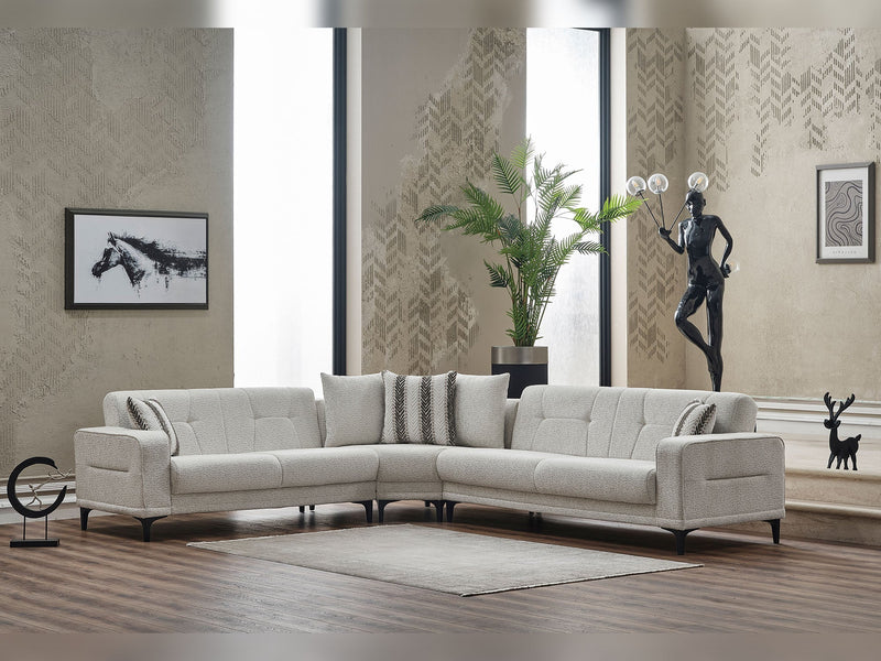 Focus Sectional Sofa in Cream - 200-SER-FOC-PINAR21-S