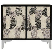 Forbes 2-door Bone Inlay Mosaic Accent Storage Cabinet Black - 950450