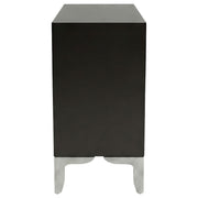 Forbes 2-door Bone Inlay Mosaic Accent Storage Cabinet Black - 950450