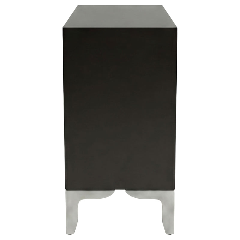 Forbes 2-door Bone Inlay Mosaic Accent Storage Cabinet Black - 950450