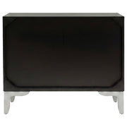 Forbes 2-door Bone Inlay Mosaic Accent Storage Cabinet Black - 950450