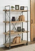 Forestmin Brown/Black Bookcase - DMV FurnitureBookcases