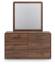 Fortlorn Walnut Brown Dresser and Mirror - PCB386B1