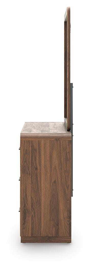 Fortlorn Walnut Brown Dresser and Mirror - PCB386B1