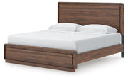 Fortlorn Walnut Brown King Panel Bed - PCB386B4