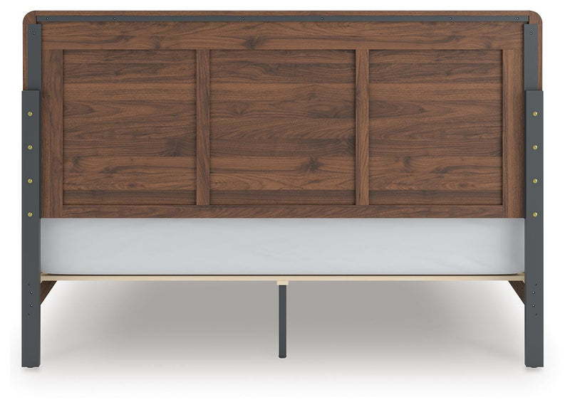 Fortlorn Walnut Brown King Panel Bed - PCB386B4