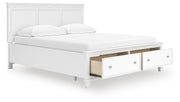 Fortman California King Panel Storage Bed, Dresser and Chest in White - PKG023784