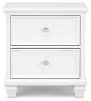 Fortman California King Panel Storage Bed, Dresser and Nightstand in White - PKG023783