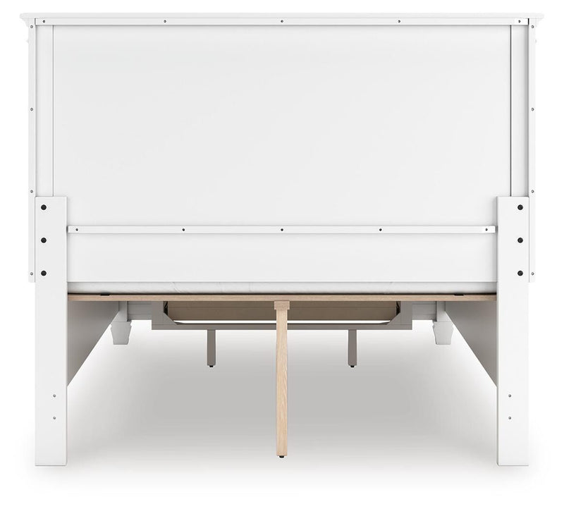 Fortman Full Panel Storage Bed and Dresser in White - PKG023790
