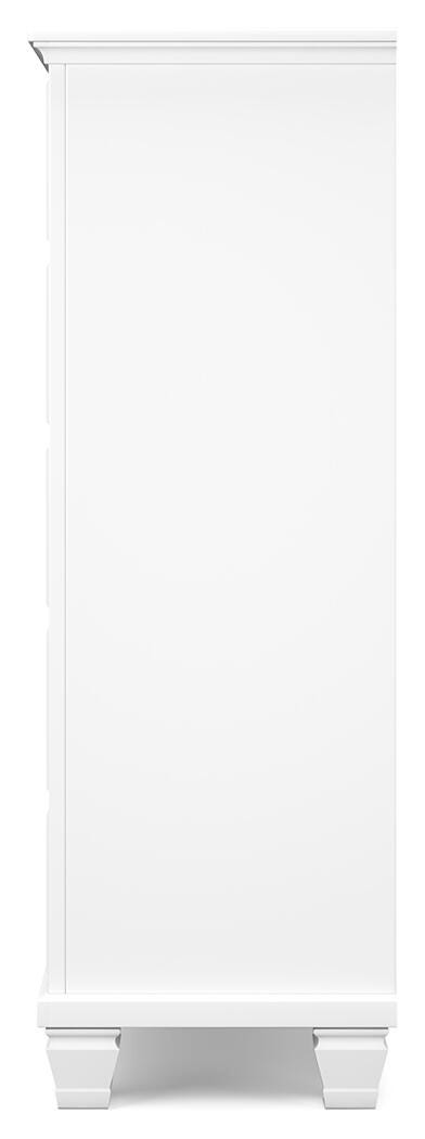 Fortman King Panel Storage Bed, Dresser and Chest in White - PKG023779