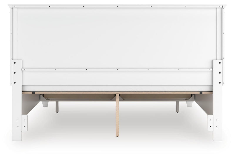 Fortman King Panel Storage Bed, Dresser and Chest in White - PKG023779