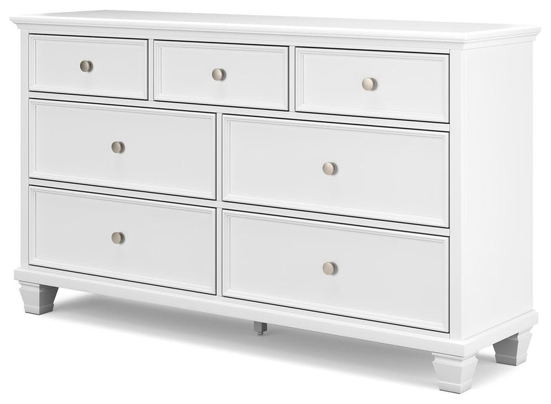 Fortman Queen Panel Storage Bed with Dresser and Chest in White - PKG023774