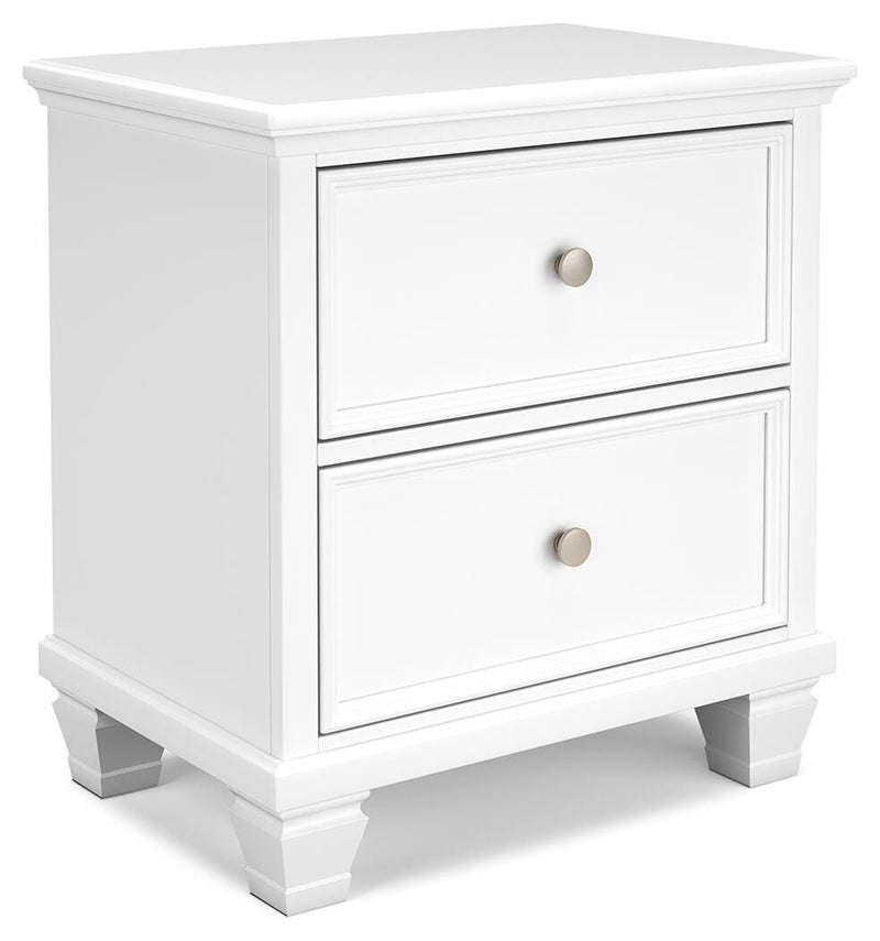 Fortman Queen Panel Storage Bed with Dresser and Nightstand in White - PKG023773