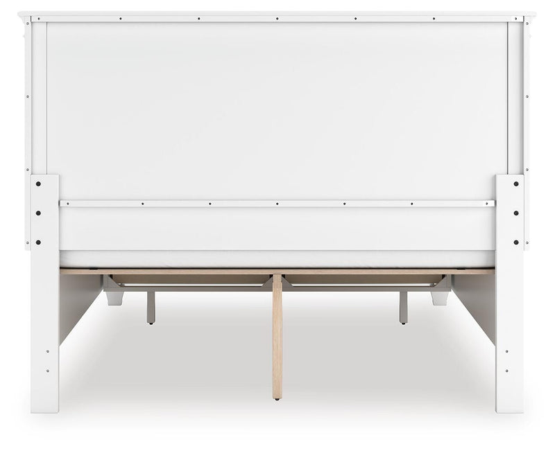 Fortman Queen Panel Storage Bed with Dresser in White - PKG023770