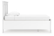 Fortman Twin Panel Storage Bed and Dresser in White - PKG023785