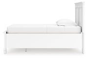 Fortman Twin Panel Storage Bed, Dresser and Chest in White - PKG023789