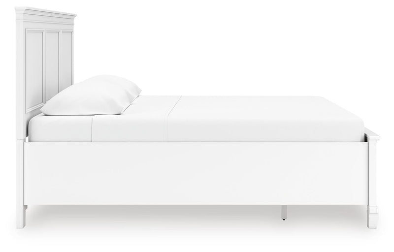 Fortman White King Panel Storage Bed - B680B22