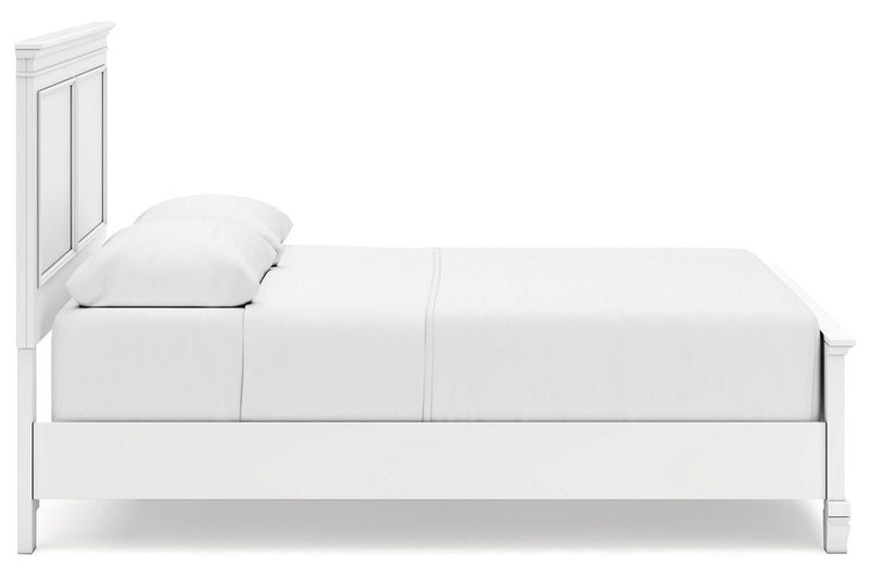 Fortman White Queen Panel Bed - DMV FurnitureQueen Bed